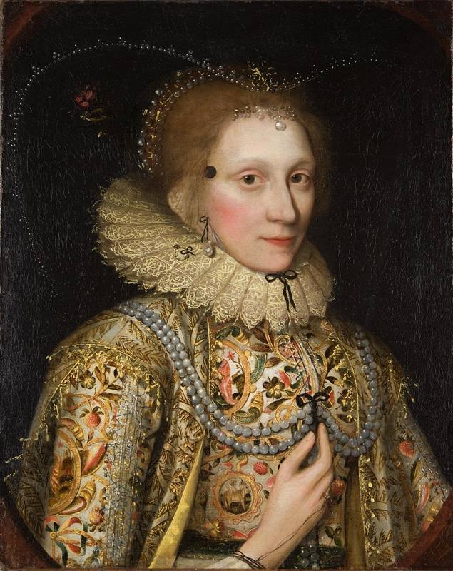 Elizabethan lady with a patch on her face
