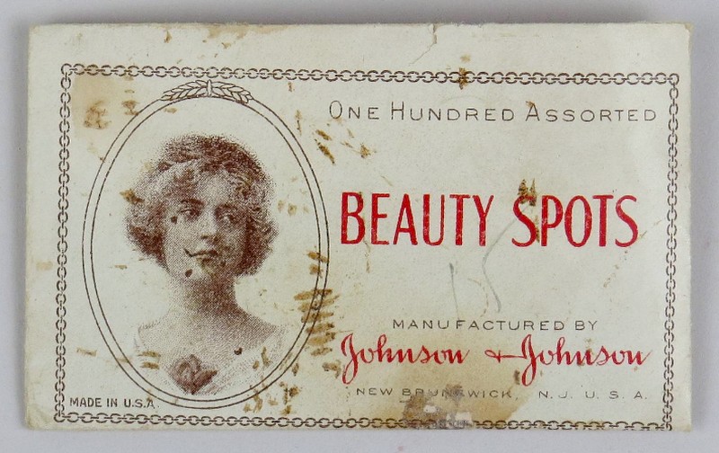 'Beauty Spots' packet with image of young woman wearing patches